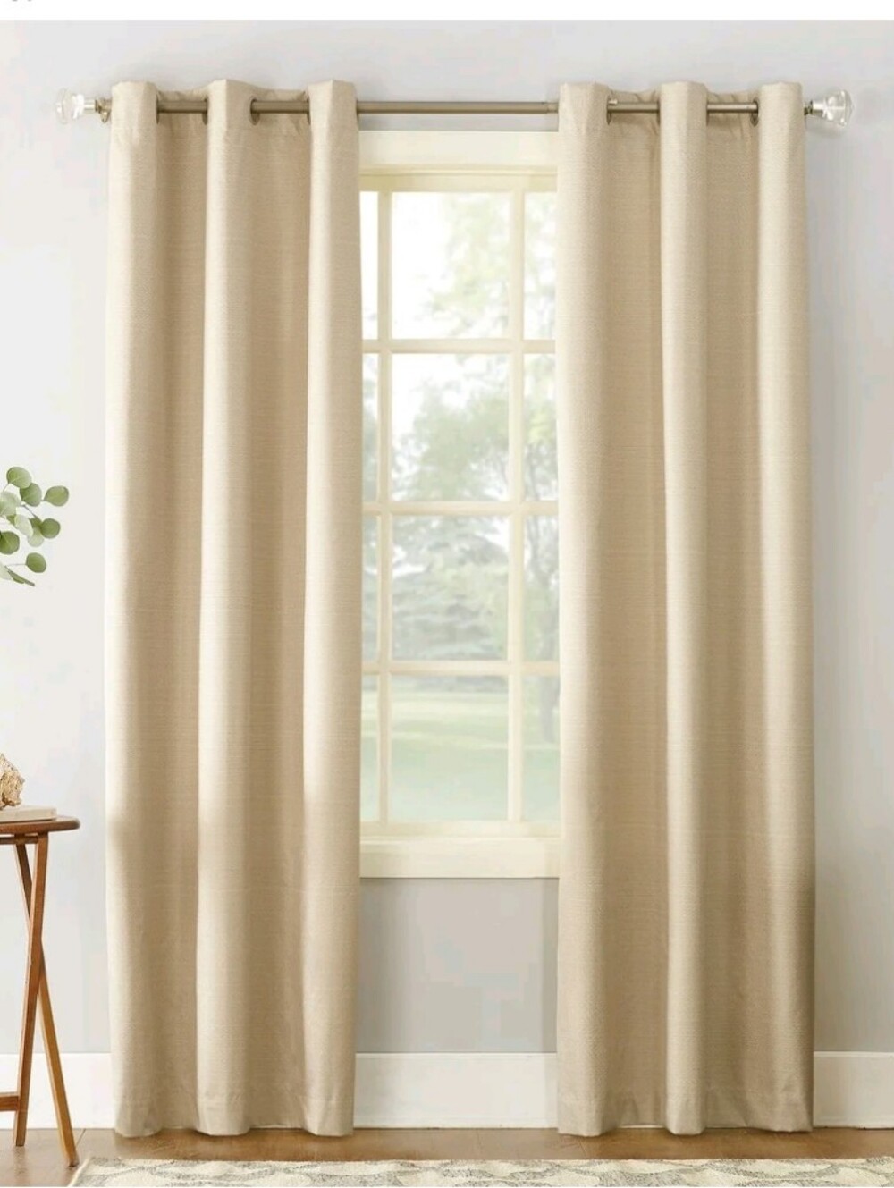 Sun Zero Cooper Textured Thermal-Lined Blackout  Grommet Linen 40x95